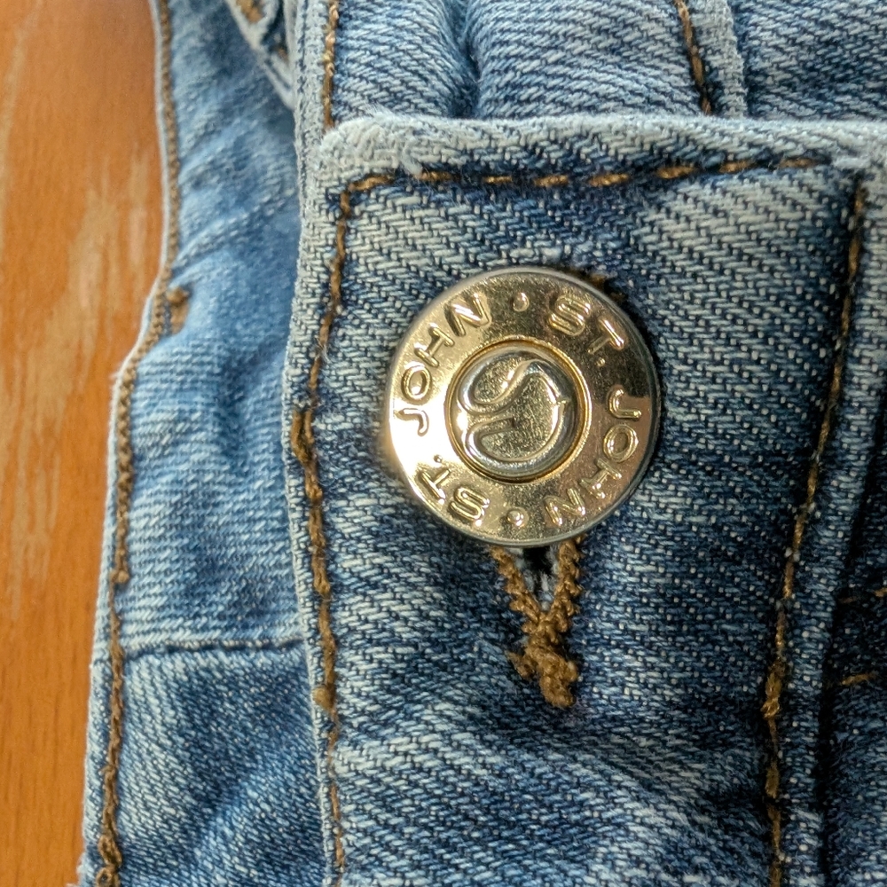 ST JOHN Vintage Sport Capri Denim Jeans Size 8 - Picture 5 of 12